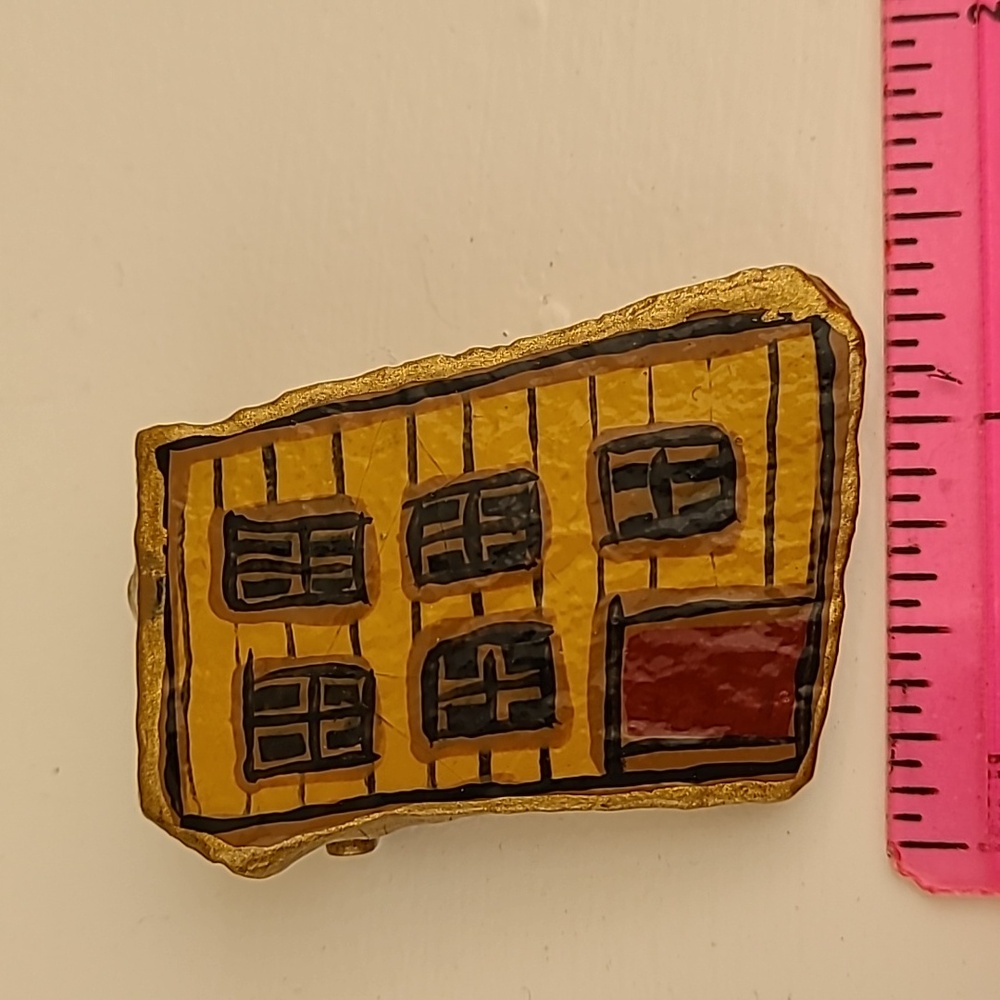 Vintage Art houses brooches - Picture 3 of 4